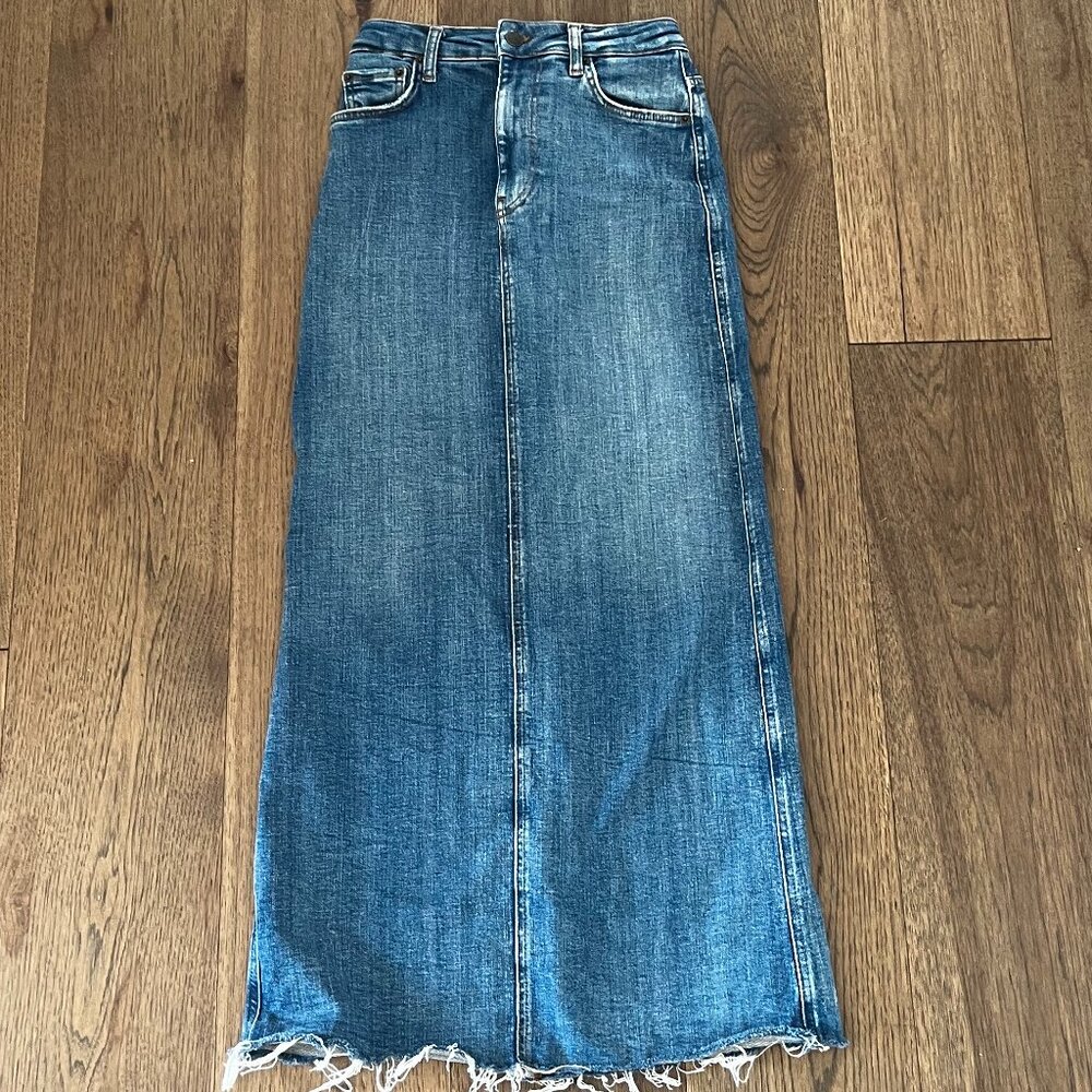 Zara Denim 5 pocket Maxi Skirt